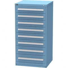 Vidmar - 8 Drawer Bright Blue Steel Modular Storage Cabinet - Exact Tooling