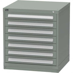 Vidmar - 7 Drawer, 124 Compartment Vidmar Green Steel Modular Storage Cabinet - Exact Tooling
