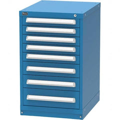 Vidmar - 8 Drawer, 45 Compartment Bright Blue Steel Modular Storage Cabinet - Exact Tooling