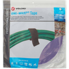 Velcro Brand - Cable Ties; Cable Tie Type: Reusable Cable Tie ; Material: Hook and Loop ; Color: Purple ; Overall Length (Feet): 75 ; Overall Length (Decimal Inch): 300.00000 ; Maximum Bundle Diameter (Inch): 0.75 - Exact Tooling