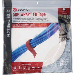 Velcro Brand - Cable Ties; Cable Tie Type: Reusable Cable Tie ; Material: Hook and Loop ; Color: FR White ; Overall Length (Feet): 75 ; Overall Length (Decimal Inch): 300.00000 ; Maximum Bundle Diameter (Inch): 0.5 - Exact Tooling