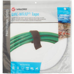 Velcro Brand - Cable Ties; Cable Tie Type: Reusable Cable Tie ; Material: Hook and Loop ; Color: White ; Overall Length (Feet): 75 ; Overall Length (Decimal Inch): 300.00000 ; Maximum Bundle Diameter (Inch): 0.5 - Exact Tooling