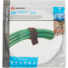 Velcro Brand - Cable Ties; Cable Tie Type: Reusable Cable Tie ; Material: Hook and Loop ; Color: White ; Overall Length (Feet): 75 ; Overall Length (Decimal Inch): 300.00000 ; Maximum Bundle Diameter (Inch): 0.75 - Exact Tooling