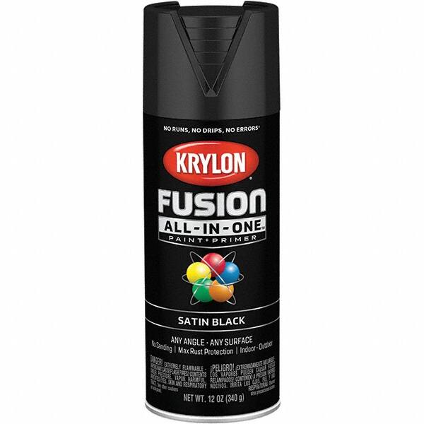 Krylon - Spray Paints; Type: Acrylic Enamel Spray Paint ; Color: Black ; Color Family: Black ; Finish: Satin ; Tack-free Dry Time (Minutes): 25 ; Application: Spray - Exact Tooling