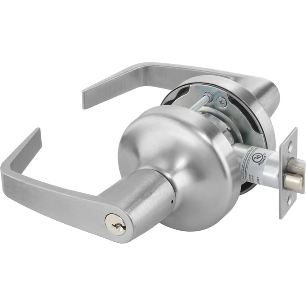 Yale - Lever Locksets; Door Thickness: 1-3/4 (Inch); Door Thickness: 1-3/4 ; Back Set: 2-3/4 (Inch); For Use With: Entrance or Office Doors ; Finish/Coating: Satin Chrome ; Cylinder Type: 6 Pin Schlage C Keway, Keyed - Exact Tooling