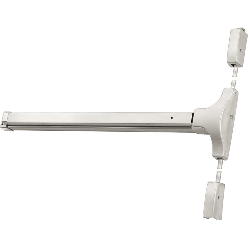 Yale - Vertical Bars; Type: Surface Vertical Rod Exit Device ; Rating: Fire Rated ; Hand: RH field reversible ; Finish/Coating: Satin Stainless Steel ; Minimum Door Width: 30 (Inch); Maximum Door Width: 36.000 (Inch) - Exact Tooling