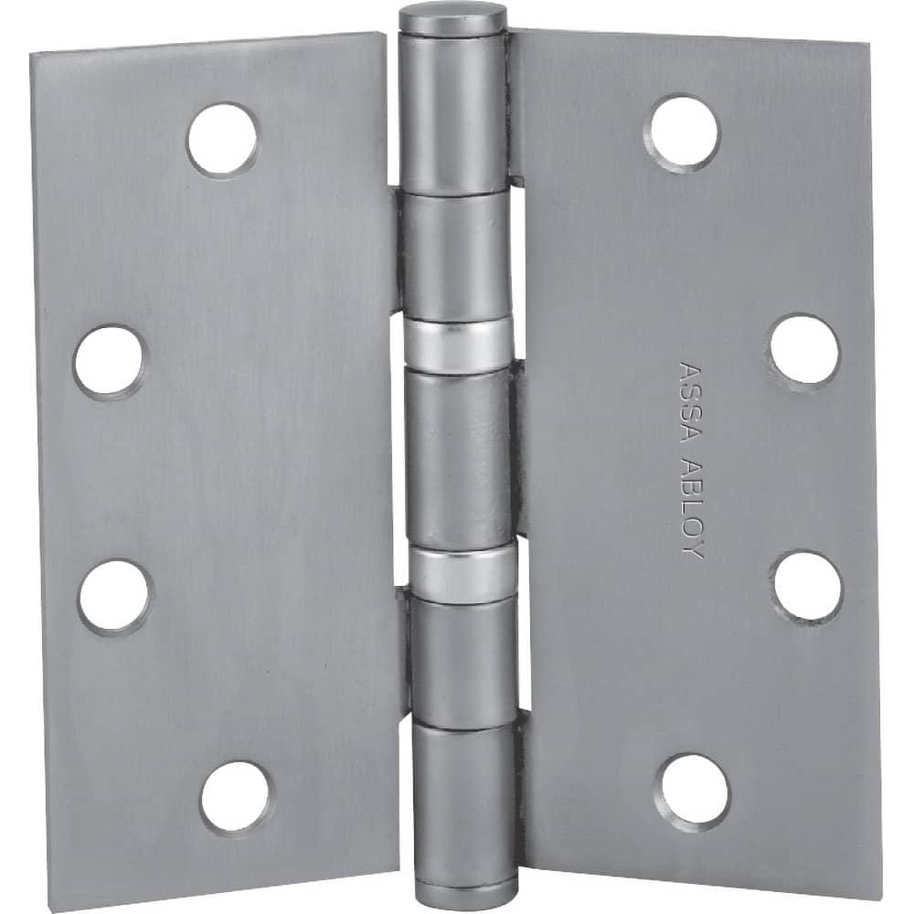 Yale - Commercial Hinges; Length (Inch): 4-1/2 ; Thickness (Decimal Inch): 0.1340 ; Number of Knuckles: 5.000 ; Stanley Finish Code: US32D ; Finish/Coating: US32D ; Box Quantity: 3 - Exact Tooling