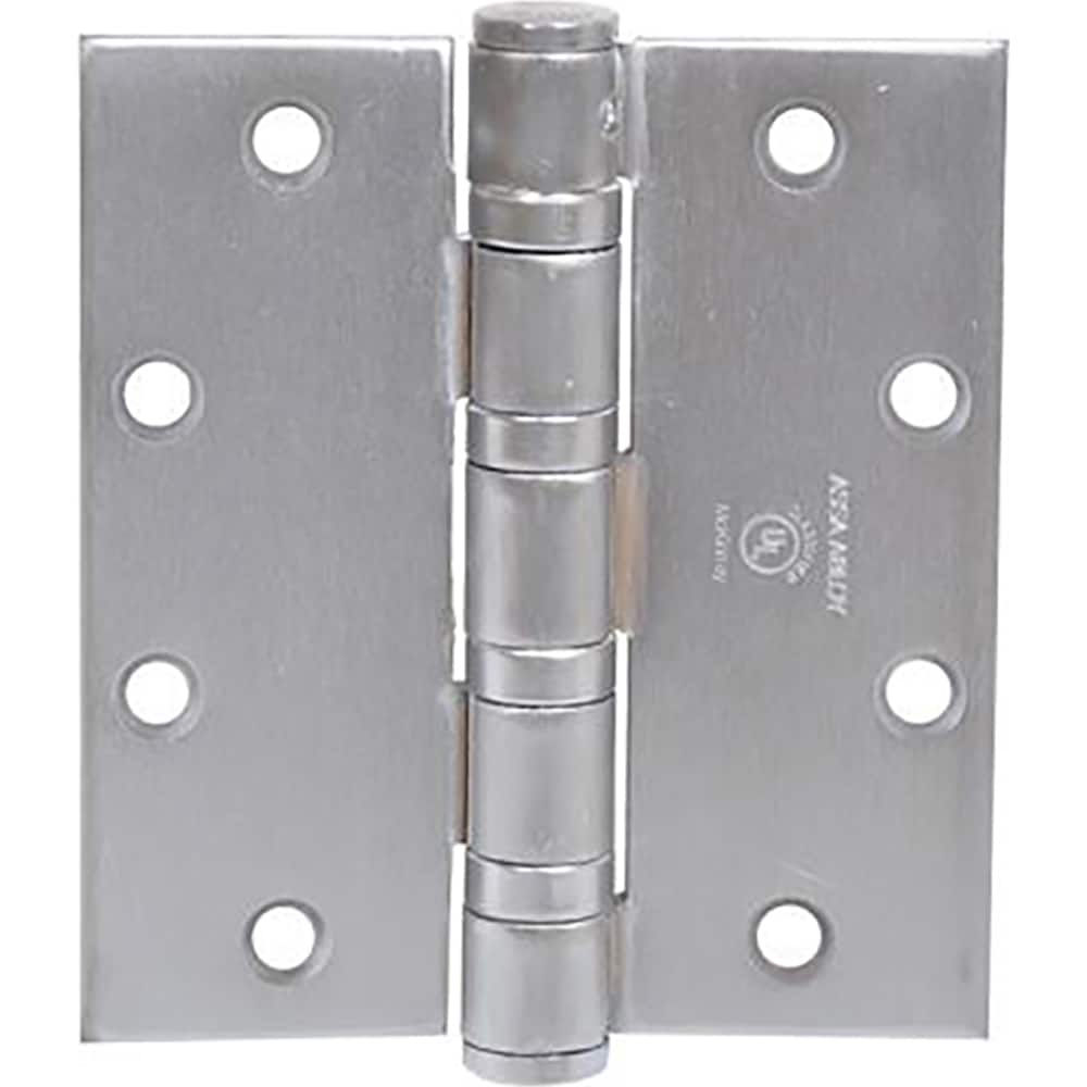 Yale - Commercial Hinges; Length (Inch): 4-1/2 ; Thickness (Decimal Inch): 0.1800 ; Number of Knuckles: 5.000 ; Stanley Finish Code: US26D ; Finish/Coating: US26D ; Box Quantity: 3 - Exact Tooling