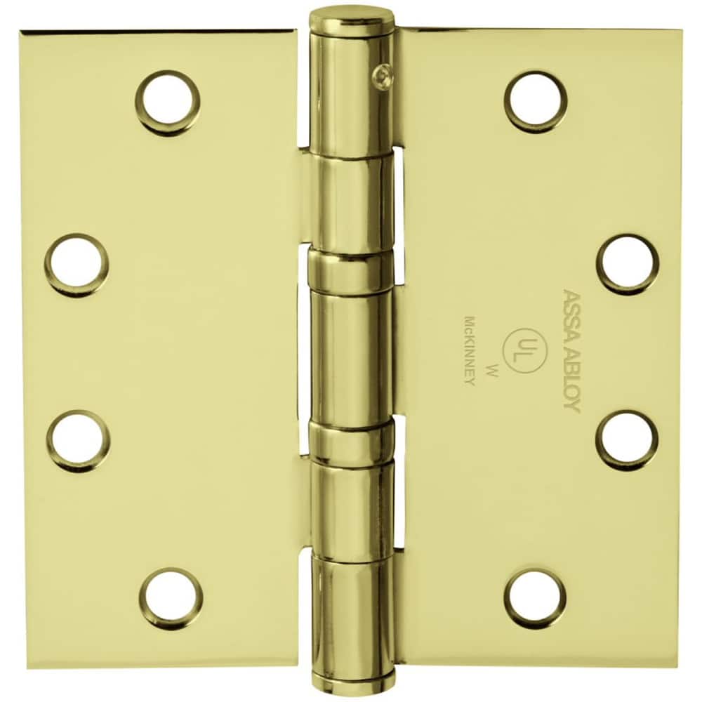 Yale - Commercial Hinges; Length (Inch): 4-1/2 ; Thickness (Decimal Inch): 0.1340 ; Number of Knuckles: 5.000 ; Stanley Finish Code: US3 ; Finish/Coating: US3 ; Box Quantity: 3 - Exact Tooling