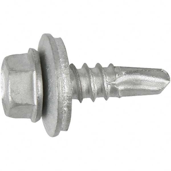 DeWALT Anchors & Fasteners - 1/4, Hex Washer Head, Hex Drive, 2" Length Under Head, #3 Point, Self Drilling Screw - Exact Tooling