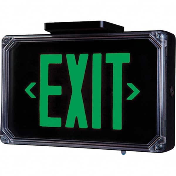 Hubbell Lighting - Illuminated Exit Signs Number of Faces: 2 Letter Color: Green - Exact Tooling