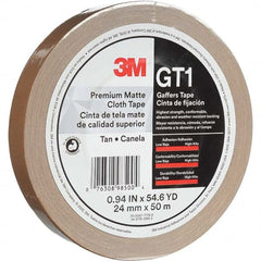 3M - 50m x 24mm x 11 mil Tan Cotton Cloth Gaffers Tape - Exact Tooling