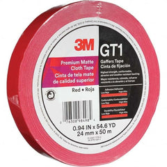 3M - 50m x 24mm x 11 mil Red Cotton Cloth Gaffers Tape - Exact Tooling