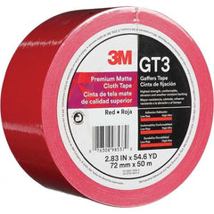 3M - 50m x 72mm x 11 mil Red Cotton Cloth Gaffers Tape - Exact Tooling