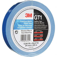 3M - 50m x 24mm x 11 mil Blue Cotton Cloth Gaffers Tape - Exact Tooling