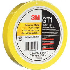 3M - 50m x 24mm x 11 mil Yellow Cotton Cloth Gaffers Tape - Exact Tooling
