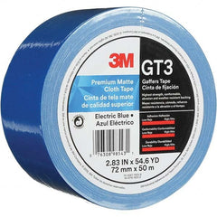 3M - 50m x 72mm x 11 mil Blue Cotton Cloth Gaffers Tape - Exact Tooling