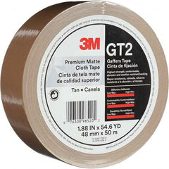 3M - 50m x 48mm x 11 mil Tan Cotton Cloth Gaffers Tape - Exact Tooling