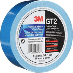 3M - 50m x 48mm x 11 mil Fluorescent Blue Cotton Cloth Gaffers Tape - Exact Tooling