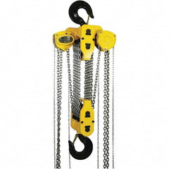 OZ Lifting Products - 60,000 Lb Capacity, 20' Lift Height, Manual Chain Hoist with Overload Protection - Exact Tooling