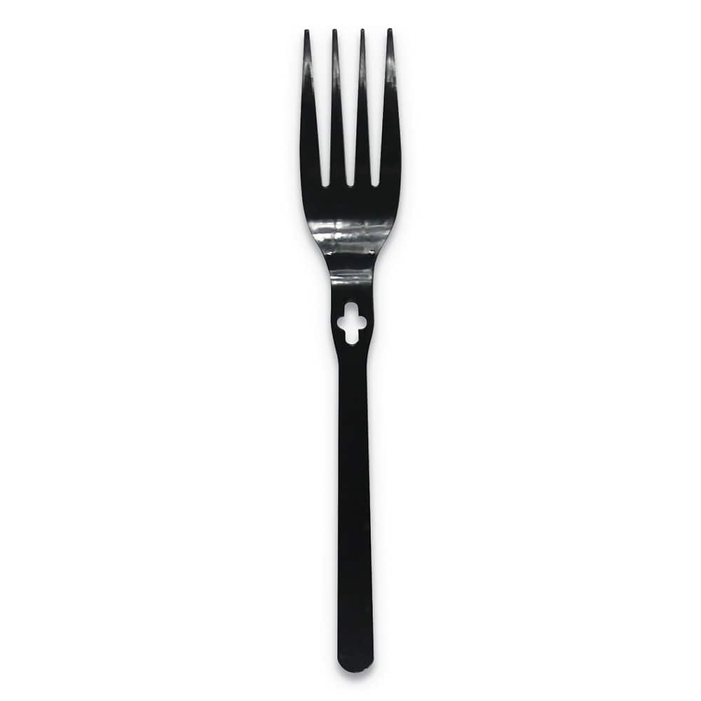 WeGo - Paper & Plastic Cups, Plates, Bowls & Utensils; Breakroom Accessory Type: Fork ; Breakroom Accessory Description: Utensils-Disposable Fork ; Color: Black - Exact Tooling