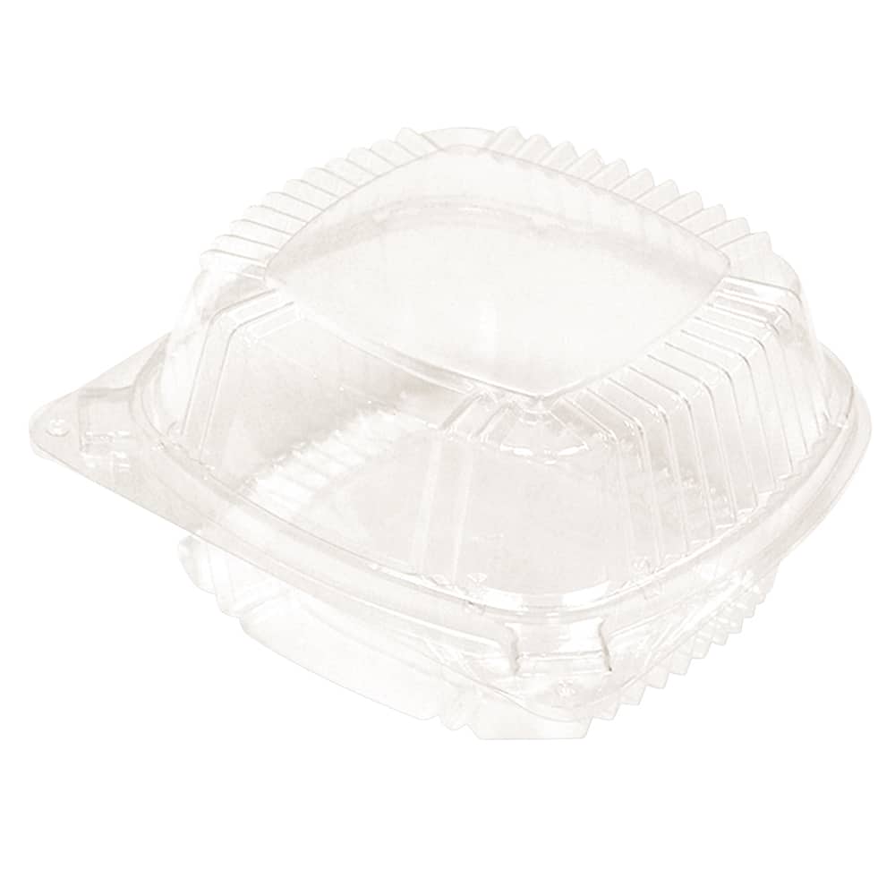 Pactiv - Food Containers; Type: Container ; Shape: Square ; Volume Range: Smaller than 64 oz. ; Height (Decimal Inch): 3.000000 ; Diameter/Width (Decimal Inch): 5.2500 ; Length (Decimal Inch): 5.2500 - Exact Tooling
