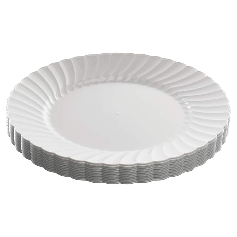 WNA - Paper & Plastic Cups, Plates, Bowls & Utensils; Breakroom Accessory Type: Plates ; Breakroom Accessory Description: Dinnerware-Plate; Plastic ; Color: White - Exact Tooling
