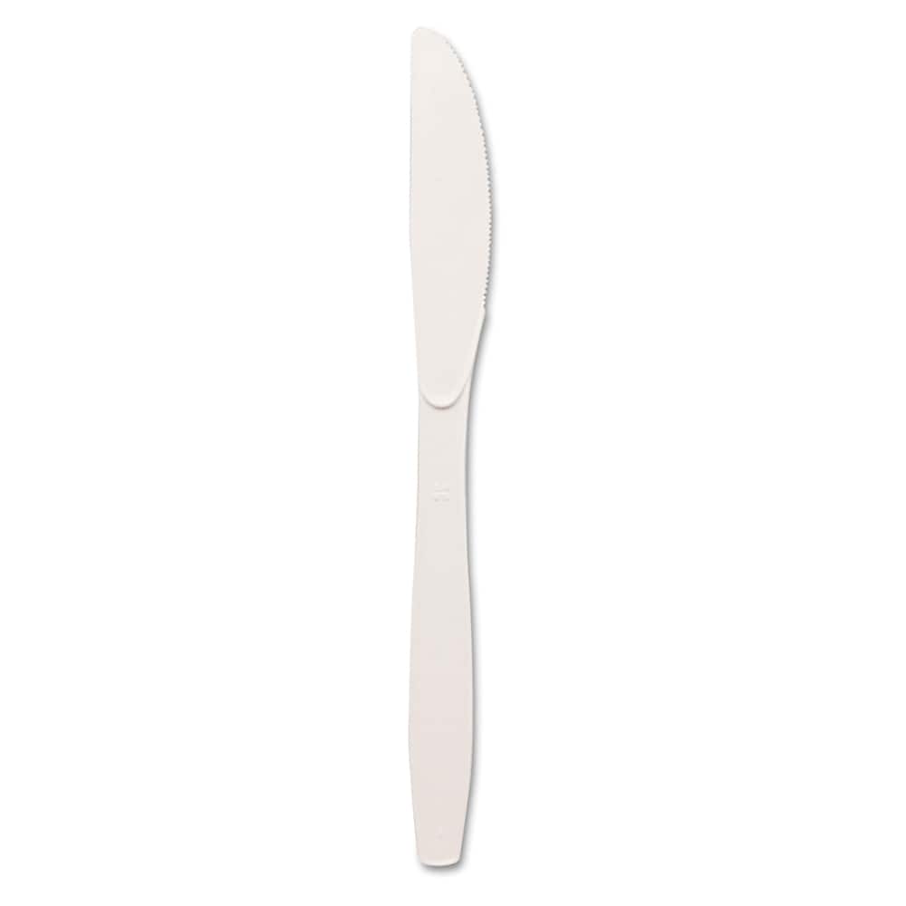 Dixie - Paper & Plastic Cups, Plates, Bowls & Utensils; Breakroom Accessory Type: Knife ; Breakroom Accessory Description: Utensils-Disposable Knife ; Color: White - Exact Tooling