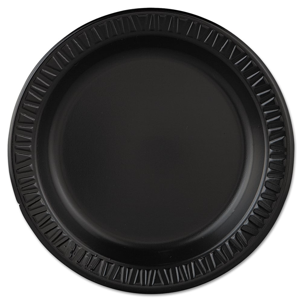 DART - Paper & Plastic Cups, Plates, Bowls & Utensils; Breakroom Accessory Type: Plates ; Breakroom Accessory Description: Dinnerware-Plate; Foam ; Color: Black - Exact Tooling
