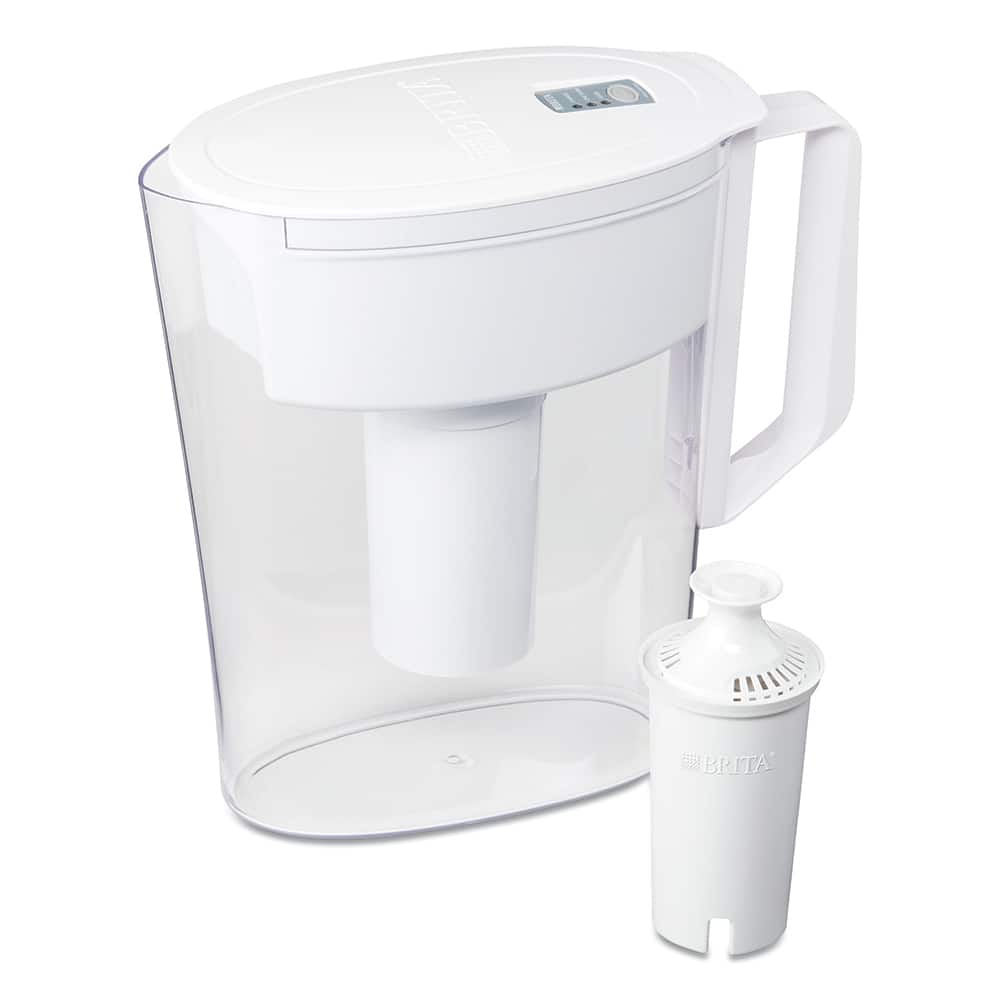 Brita - Water Filter Systems; Type: Pitcher ; Cartridge Length: 9-7/8 (Inch); Reduces: Zinc Taste; Copper; Mercury; Cadmium; Taste/Odor/Chlorine ; Maximum Flow Rate (GPM): 1 - Exact Tooling