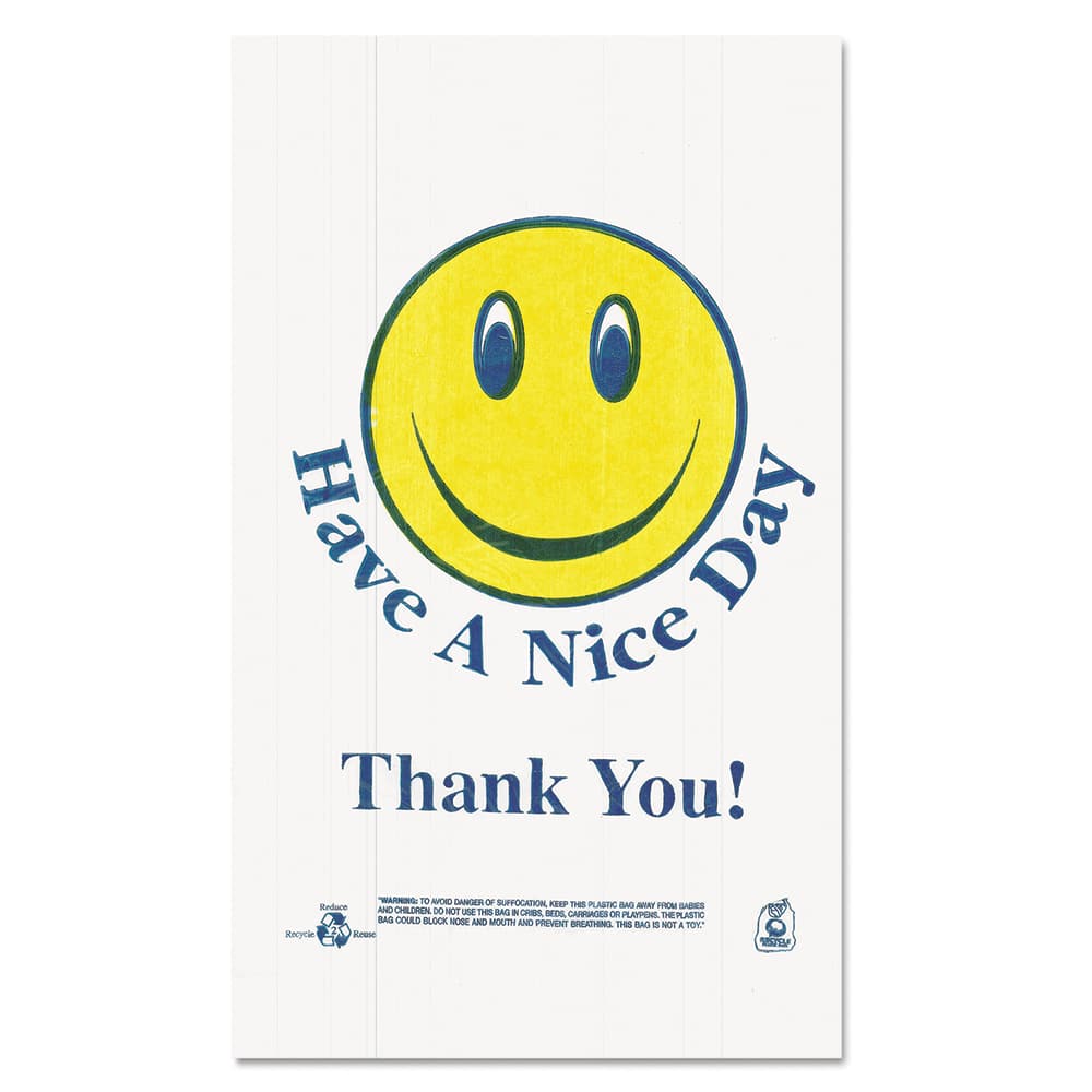 Barnes Paper Company - Paper Bags; Type: Shopping Bag ; Color: White ; Size: 11-1/2 in W x 6-1/2 in D x 21 in H ; Material: High-Density Polyethylene - Exact Tooling