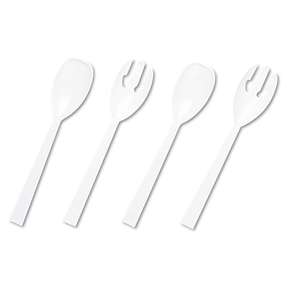Tablemate Products - Paper & Plastic Cups, Plates, Bowls & Utensils; Breakroom Accessory Type: Plastic Fork; Plastic Spoon ; Breakroom Accessory Description: Utensils-Serving Utensil Set ; Color: White - Exact Tooling