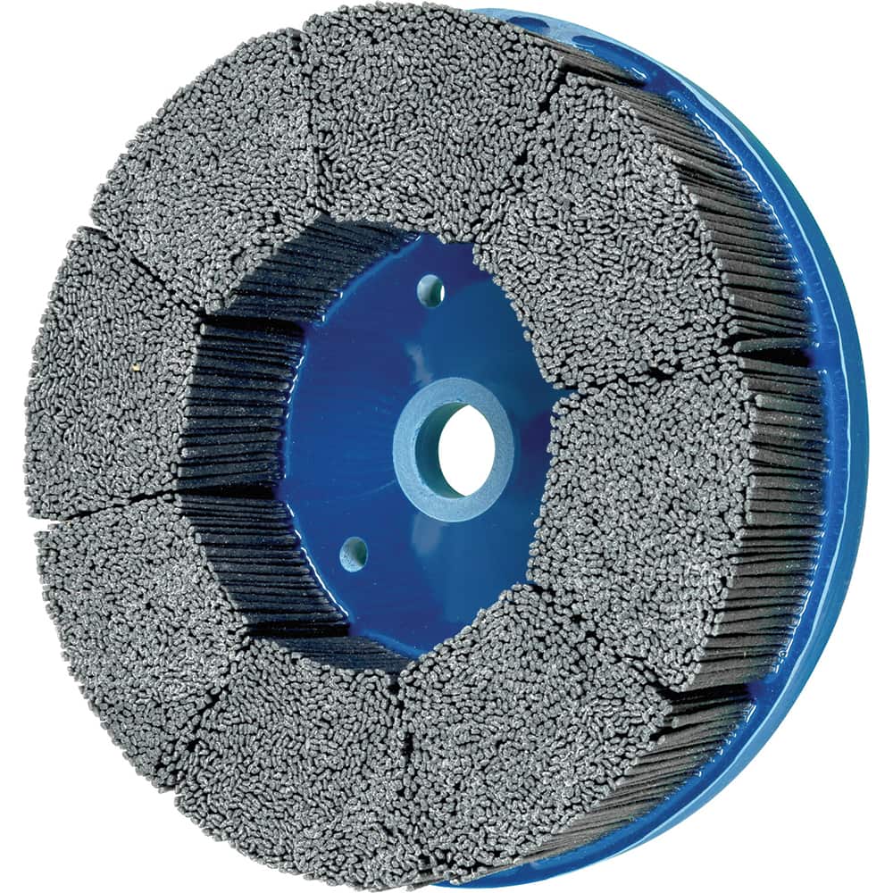 PFERD - Disc Brushes; Outside Diameter (Inch): 8 ; Grit: 80 ; Abrasive Material: Silicon Carbide ; Brush Type: Crimped ; Connector Type: Arbor ; Arbor Hole Size (Inch): 7/8 - Exact Tooling
