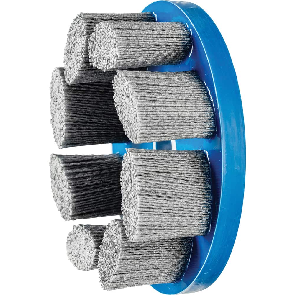 PFERD - Disc Brushes; Outside Diameter (Inch): 6 ; Grit: 80 ; Abrasive Material: Silicon Carbide ; Brush Type: Crimped ; Connector Type: Arbor ; Arbor Hole Size (Inch): 7/8 - Exact Tooling