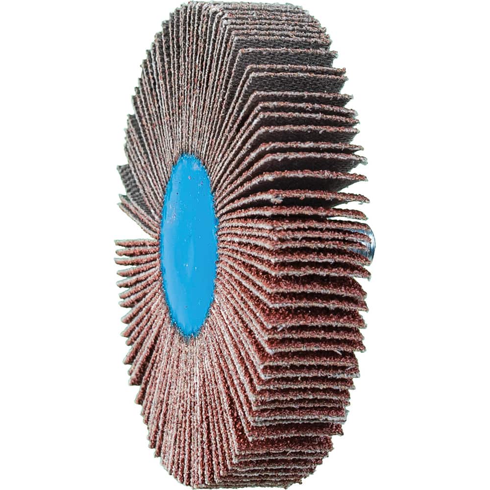 PFERD - Mounted Flap Wheels; Abrasive Type: Coated ; Outside Diameter (Inch): 2-1/2 ; Face Width (Inch): 1/2 ; Abrasive Material: Aluminum Oxide ; Grit: 60 ; Mounting Type: 1/4-20 Threaded - Exact Tooling