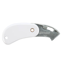 PHC - Utility Knives, Snap Blades & Box Cutters; Type: Safety Cutter ; Blade Type: Retractable; Springback ; Number of Blades Included: 1 ; Number of Blades: 1 ; Handle Material: Plastic ; Color: White - Exact Tooling