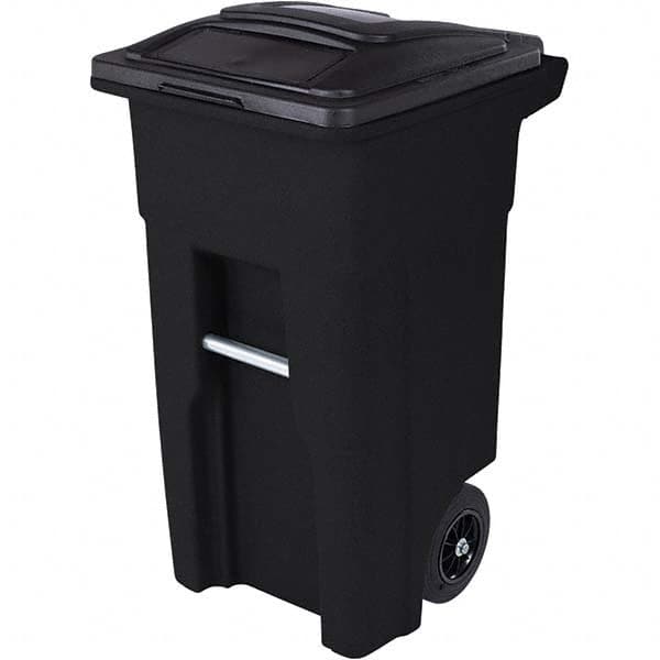 Toter - Trash Cans & Recycling Containers; Type: Trash Can ; Container Shape: Rectangle ; Container Size: 32 gal ; Container Graphics: None ; Color: Black ; Finish: Textured - Exact Tooling