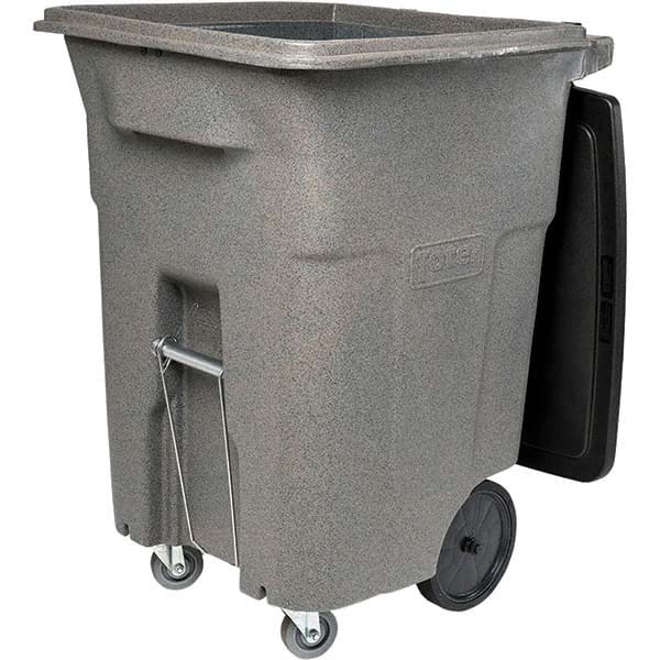 Toter - Trash Cans & Recycling Containers; Type: Trash Can ; Container Shape: Rectangle ; Container Size: 96 gal ; Container Graphics: None ; Color: Graystone ; Finish: Textured - Exact Tooling