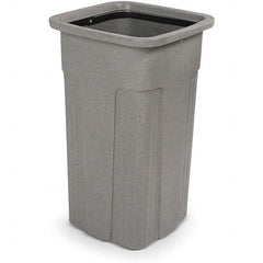Toter - Trash Cans & Recycling Containers; Type: Trash Can ; Container Shape: Square ; Container Size: 25 gal ; Container Graphics: None ; Color: Graystone ; Finish: Textured - Exact Tooling