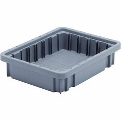 Quantum Storage - 20 Lb Load Capacity Gray Polypropylene Dividable Container - Stacking, 2-1/2" Long x 8.3" Wide x 10.9" High - Exact Tooling