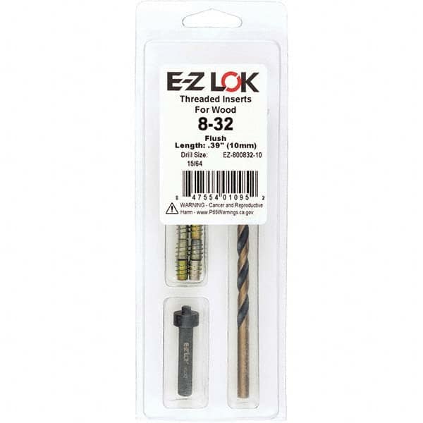 E-Z LOK - Thread Repair Kits Insert Thread Size (Inch): #8-32 Includes Drill: Yes - Exact Tooling
