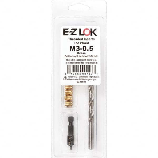 E-Z LOK - Thread Repair Kits Insert Thread Size (mm): M3x0.50 Includes Drill: Yes - Exact Tooling