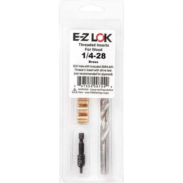 E-Z LOK - Thread Repair Kits Insert Thread Size (Inch): 1/4-28 Includes Drill: Yes - Exact Tooling