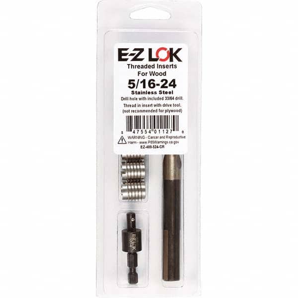 E-Z LOK - Thread Repair Kits Insert Thread Size (Inch): 5/16-24 Includes Drill: Yes - Exact Tooling