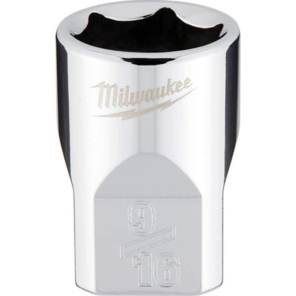 Milwaukee Tool - Hand Sockets Drive Size (Inch): 3/8 Size (Inch): 9/16 - Exact Tooling