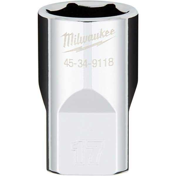 Milwaukee Tool - Hand Sockets Drive Size (Inch): 1/2 Size (mm): 17.0000 - Exact Tooling