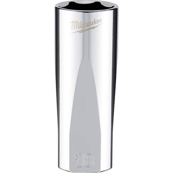 Milwaukee Tool - Hand Sockets Drive Size (Inch): 3/8 Size (mm): 18.0000 - Exact Tooling