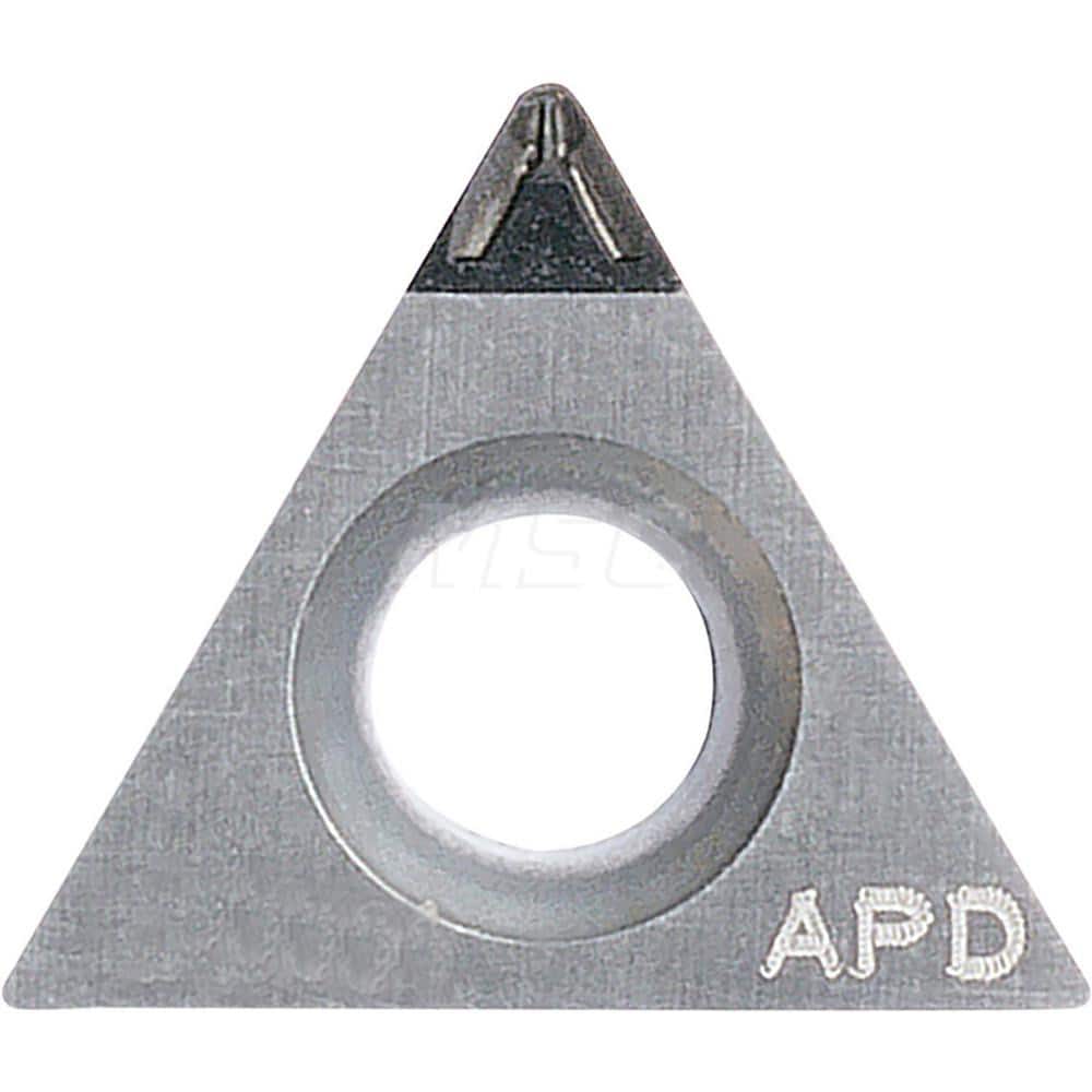 Kyocera TPMT222AP KPD001 Grade PCD, 11 Degree, Triangle, Positive Rake Angle, Neutral Turning Insert for Continuous and Finishing-Medium in (N) Non-Ferrous Metals and (S) Titanium Alloy
