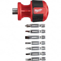 Milwaukee Tool - Bit Screwdrivers Type: 8-in-1 Nut Driver Tip Type: Philips; Slotted; Square; Torx - Exact Tooling