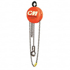 Cyclone - 1,000 Lb Capacity, 20' Lift Height, Chain Manual Hoist - Exact Tooling
